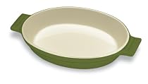 Cuisinart Chef's Classic Ceramic Bakeware 9-1/2-Inch Open Oval Baker, -Olive Green