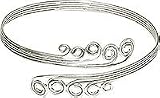 Armlet Sterling Silver Body Jewelry Women Handmade Fashion Jewelry from India 32 gms. 3.75 "