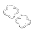 VINANI Klapp-Creolen Small Flower Silber 925 Ohrringe CSF