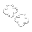 VINANI Klapp-Creolen Small Flower Silber 925 Ohrringe CSF