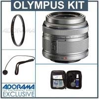 Olympus M. Zuiko Digital 14-42mm f/3.5-5.6 II R Lens - Silver - for Micro Four Thirds System - Bundle - with - Bundle - with Tiffen 37mm UV Filter, Lens Cap Leash, Professional Lens Cleaning Kit