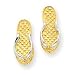 14k Gold & Rhodium Flip Flop Earrings