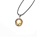 Brown leather Cord Brown Faceted Crystal Round Shape Necklace