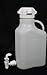 Foxx Life Sciences 1198H79EA EZgrip HDPE Space Saving Carboy with Leakproof Spigot, 83mm VersaCap, 5L Capacity