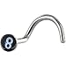 Surgical Steel Black and White 8 Ball Logo Nose Ring