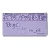 Be Still and Know I Am God Purple Checkbook Cover