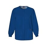 Cherokee Uniforms HQ Womens Two Pocket Snap Front Warm-Up Scrub Jackets, Floral / Flower Prints, XS-5XL
