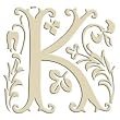 Monogram Embroidered Guest Towel - K - 1 Hand Towel