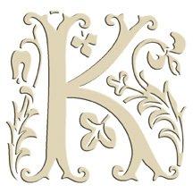 Monogram Embroidered Guest Towel - K - 1 Hand Towel