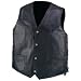 Diamond Plate Solid Genuine Leather Vest Extra Large Antique Brass Hardware Quilted Lining