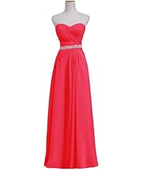 Chiffon  Pleated Sweetheart Evening Dress/Bridesmaid Dress/Prom Dress/Party Dress/Wedding Dress  With Pearls