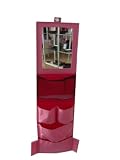 Hanging Storage and Plastic Mirror, Pink