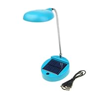 BestDealUSA 8 LED USB Cable Solar Power Flexible Desktop Reading Light Lamp Blue