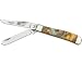 Case Cutlery 9207AB Case Abalone Corelon Mini Trapper Pocket Knife with Stainless Steel Blades, Green, Gray, White and Gold mixed Corelon