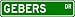 GEBERS Street Sign ~ Personalized Family Lastname Sign ~ Gameroom, Basement, Garage Sign Novelty** METAL ALUMINUM
