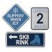 Ice Skating Metal Signs Scrapbook Stickers (01526)