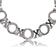 Hugs and Kisses X's and O's Necklace in Sterling Silver