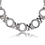 Sterling Silver Hugs and Kisses XOXO Necklace