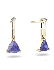 Genuine Tanzanite 14kt Yellow Gold Earrings