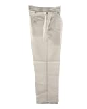Boys White Long Dress Pants with Back Pocket