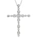 14K White Gold Diamond Cross Pendant -- 0.50 Ct.