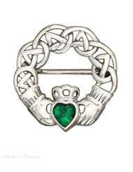 Sterling Silver Claddagh Brooch Pin