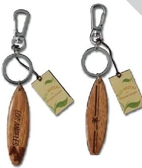 Los Angeles Madera Surfboard Keychain