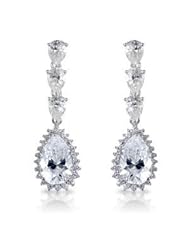 Christmas Present Swarovski Elements Pear Drop Pendant Necklace Earrings and Bracelet Jewellery Set Xmas Promotion with Gold Gift Box.