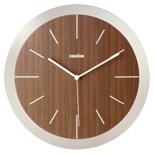 コサイン(cosine)　木の掛け時計（クリア）ウォルナット CW-02CW 