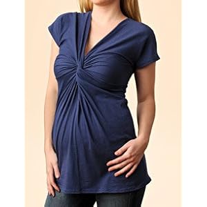 Buy A Pea in the Pod: Short Sleeve V-neck Twist Front Maternity T Shirt by A Pea in the Pod