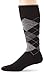 Sockwell Men's Argyle Moderate Graduated Compression Sock, Black - L/XL