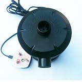 Air inflator pump for Airbeds, toys, paddling & swimming pools. 240v mains power 3 pin plug. 2 Year warranty.