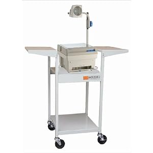 Closed Head Single Lens Overhead Projector with Lamp Changer and 39 Overhead Cart by 