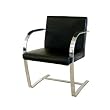 Brno-style Black Leather Chair By Wholesale Interiors