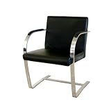 Brno-style Black Leather Chair By Wholesale Interiors
