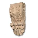 7 3/4H X 3 3/4W X 2D, Hand Carved Hard Wood Corbel 7 3/4H X 3 3/4W X 2D, Hand Carved Hard Wood Corbel