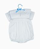 Mud Pie Baby Classic Keepsakes Baby Boy Cotton Bubble with Cross Detail