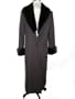 100% 17 Ounce Loro Piana Brown Cashmere Fitted Coat w/Mahogany Mink Shawl Collar & Cuffs USA Made