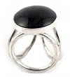 Obsidian scarf ring, 'Circles' Obsidian scarf ring, 'Circles'
