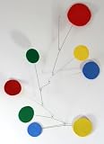 Happy Modern Hanging Art Mobile Original Sculpture - Calder Eames Mid-Century Retro