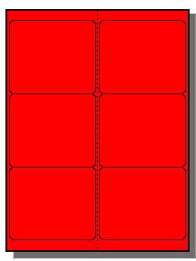 600 Label Outfitters® 4 x 3-1/3 inch Fluorescent Red Labels, use Avery® 5164 Template
