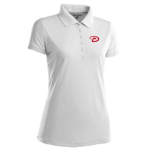 Arizona Diamondbacks Womens Pique Xtra Lite Polo Shirt (White) - Large