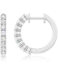 2 ct Round Diamond Hoop Earrings