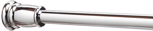 Easy Slide Straight Finish Tension Rod, Bright