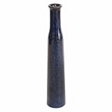 EXP Handmade Terracotta Vase with Blue Speckled Glaze - Bottle Style