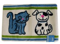 Cute Doggy and Cat Area Rug : Area Rugs