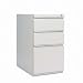 Three-Drawer Mobile File Pedestal w/Full-Length Pull, Putty, 23