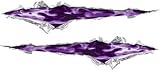 Ripped / Torn Metal Look Decals With Inferno Purple Flames