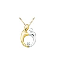 Original Mother and Child® Pendant by Janel Russell in 14 kt Two Tone Gold
