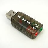 擬似5.1ch対応USBサウンドコネクタ★ブラック